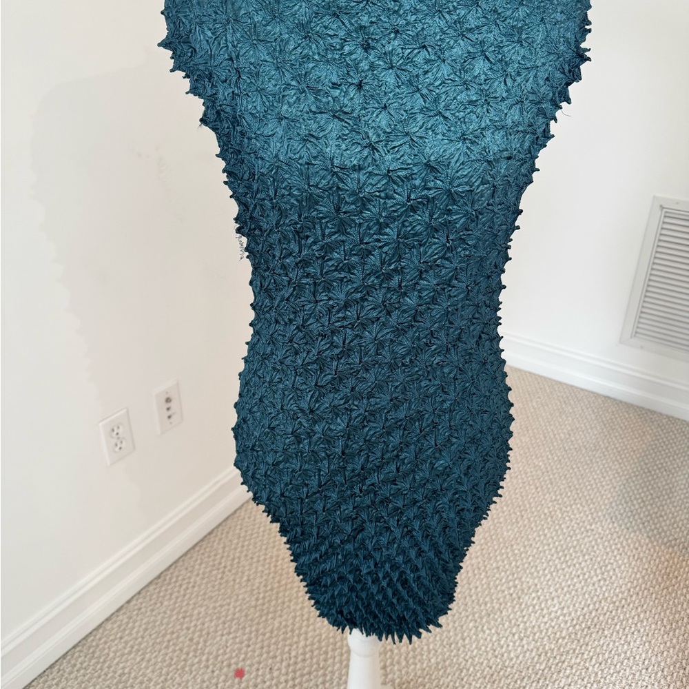 Zara Dark Teal Textured Top